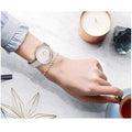  Shop Authentic Calvin Klein Chic Silver Dial White Leather Strap Watch for Women - K7N23UP8 - Luxxuri