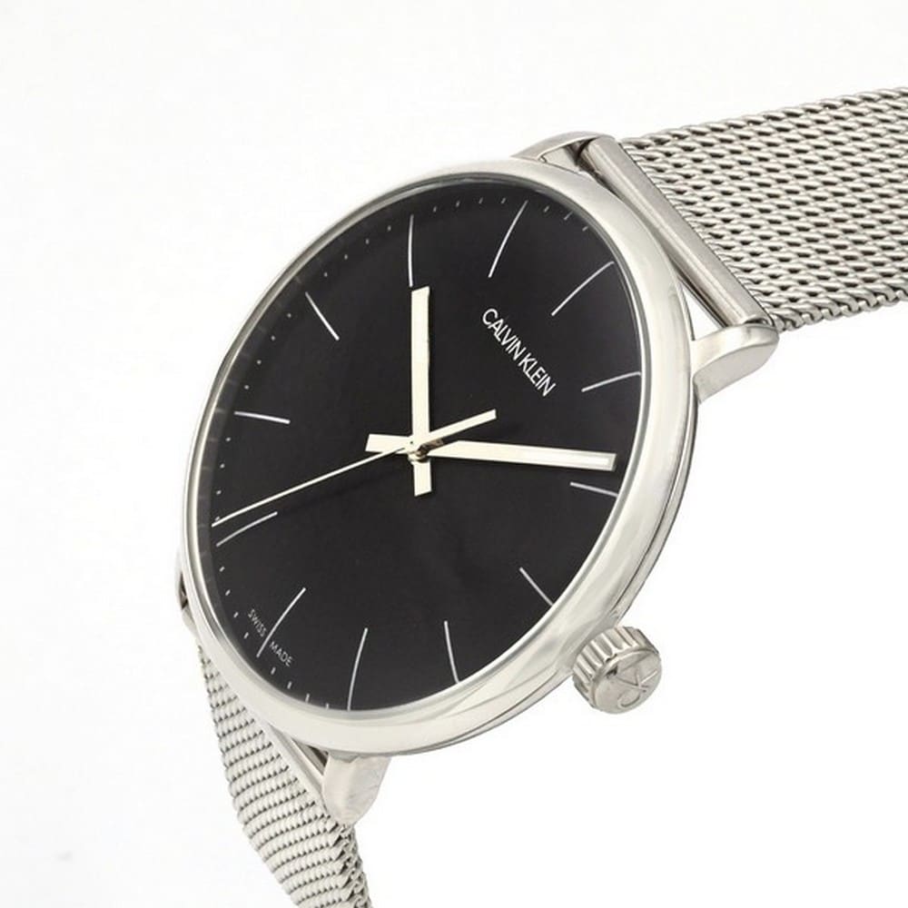  Shop Authentic Calvin Klein High Noon Black Dial Silver Mesh Bracelet Watch for Men - K8M21121 - Luxxuri