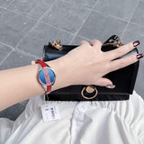  Shop Authentic Calvin Klein Rebel Blue Maroon Dial Maroon Leather Strap Watch for Women - K8P231UN - Luxxuri
