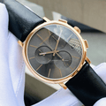  Shop Authentic Calvin Klein Posh Grey Dial Black Leather Strap Watch for Men - K8Q376C3 - Luxxuri