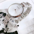  Shop Authentic Calvin Klein Wavy Silver Dial Silver Steel Strap Watch for Women - K9U23146 - Luxxuri