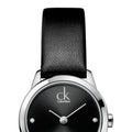  Shop Authentic Calvin Klein Minimal Black Dial Black Leather Strap Watch for Women - K3M231CS - Luxxuri