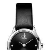  Shop Authentic Calvin Klein Minimal Black Dial Black Leather Strap Watch for Women - K3M231CS - Luxxuri