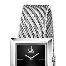  Shop Authentic Calvin Klein Mark Black Dial Silver Mesh Bracelet Watch for Women - K3R23121 - Luxxuri