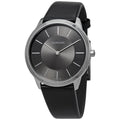  Shop Authentic Calvin Klein Minimal Black Dial Black Leather Strap Watch for Men - K3M211C4 - Luxxuri