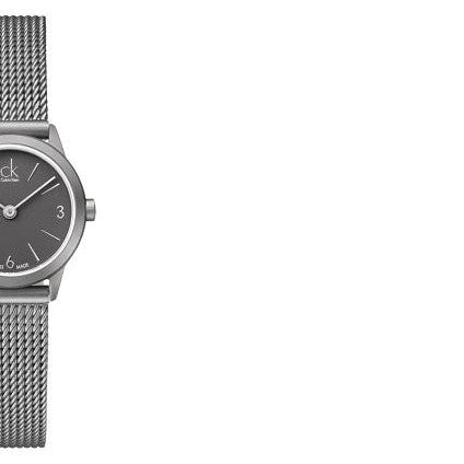  Shop Authentic Calvin Klein Minimal Grey Dial Silver Mesh Bracelet Watch for Women - K3M53154 - Luxxuri