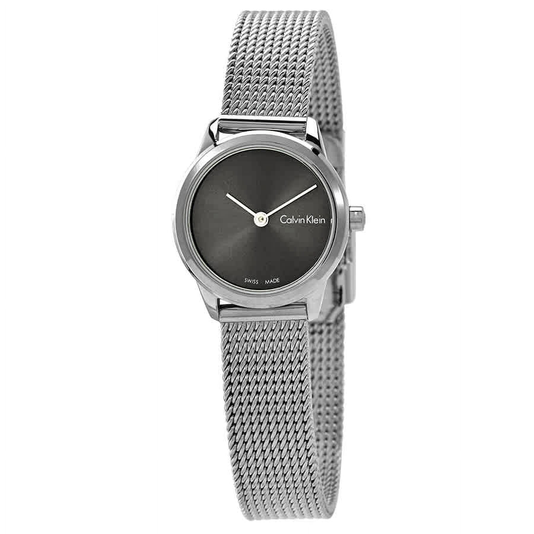  Shop Authentic Calvin Klein Minimal Grey Dial Silver Mesh Bracelet Watch for Women - K3M231Y3 - Luxxuri
