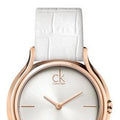  Shop Authentic Calvin Klein Skirt White Dial White Leather Strap Watch for Women - K2U236K6 - Luxxuri