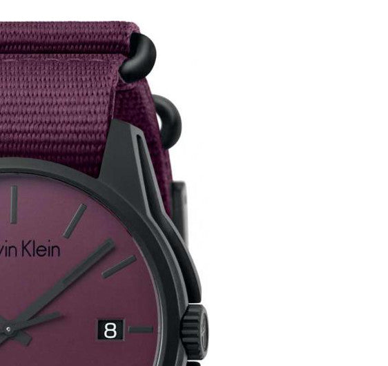  Shop Authentic Calvin Klein Tone Maroon Dial Maroon NATO Strap Watch for Men - K7K514UP - Luxxuri