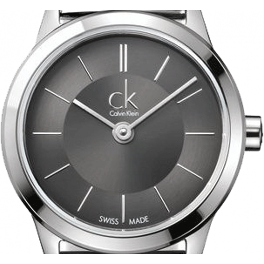  Shop Authentic Calvin Klein Minimal Grey Dial Silver Mesh Bracelet Watch for Women - K3M23124 - Luxxuri