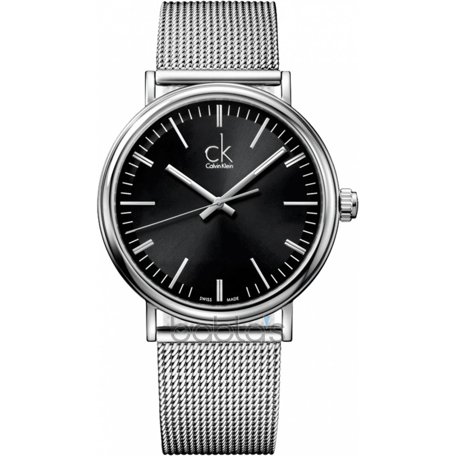  Shop Authentic Calvin Klein Surround Black Dial Silver Mesh Bracelet Watch for Men - K3W21121 - Luxxuri