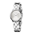  Shop Authentic Calvin Klein Snake Silver Dial Silver Steel Strap Watch For Women - K6E23146 - Luxxuri