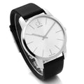 Shop Authentic Calvin Klein City Silver Dial Black Leather Strap Watch For Women - K2G231C6 - Luxxuri