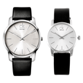  Shop Authentic Calvin Klein City Silver Dial Black Leather Strap Watch For Women - K2G231C6 - Luxxuri