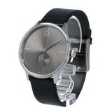 Shop Authentic Calvin Klein Accent Black Dial Black Leather Strap Watch for Men - K2Y211C3 - Luxxuri