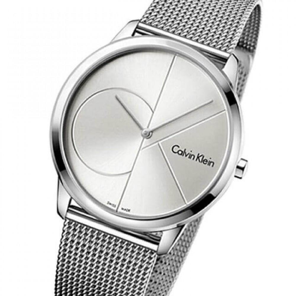  Shop Authentic Calvin Klein Minimal Silver Dial Silver Mesh Bracelet Watch for Men - K3M2112Z - Luxxuri