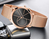  Shop Authentic Calvin Klein Minimal Black Dial Rose Gold Mesh Bracelet Watch for Men - K3M21621 - Luxxuri