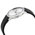  Shop Authentic Calvin Klein Minimal Silver Dial Black Leather Strap Watch for Men - K3M221CY - Luxxuri