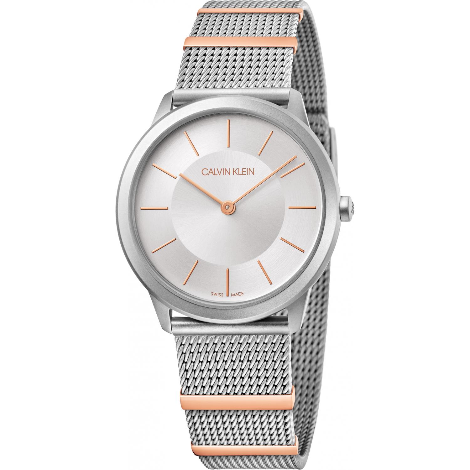  Shop Authentic Calvin Klein Minimal Silver Dial Silver Mesh Strap Watch For Men - K3M521Y6 - Luxxuri