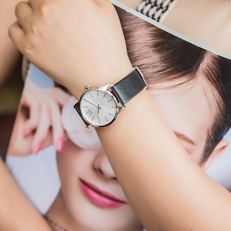  Shop Authentic Calvin Klein City Silver Dial Black Leather Strap Watch For Women - K2G231C6 - Luxxuri