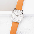  Shop Authentic Calvin Klein City Quartz White Dial Light Brown Leather Strap Watch For Men - K2G21138 - Luxxuri