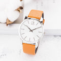  Shop Authentic Calvin Klein City Quartz White Dial Light Brown Leather Strap Watch For Men - K2G21138 - Luxxuri
