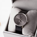 Shop Authentic Calvin Klein Accent Black Dial Black Leather Strap Watch for Men - K2Y211C3 - Luxxuri
