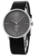  Shop Authentic Calvin Klein Accent Black Dial Black Leather Strap Watch for Men - K2Y211C3 - Luxxuri