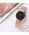  Shop Authentic Calvin Klein Minimal Black Dial Rose Gold Mesh Bracelet Watch for Women - K3M2262Y - Luxxuri