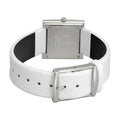  Shop Authentic Calvin Klein Mark Silver Dial White Leather Strap Watch for Women - K3R231L6 - Luxxuri