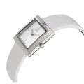  Shop Authentic Calvin Klein Mark Silver Dial White Leather Strap Watch for Women - K3R231L6 - Luxxuri