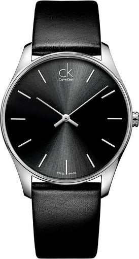 Shop Authentic Calvin Klein City Black Dial Black Leather Strap Watch for Men - K2G21107 - Luxxuri