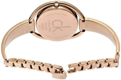  Shop Authentic Calvin Klein Impetuos Silver Dial Rose Gold Steel Strap Watch for Women - K4F2N616 - Luxxuri