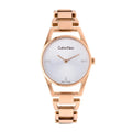  Shop Authentic Calvin Klein Dainty Diamonds Silver Dial Rose Gold Steel Strap Watch for Women - K7L2364T - Luxxuri