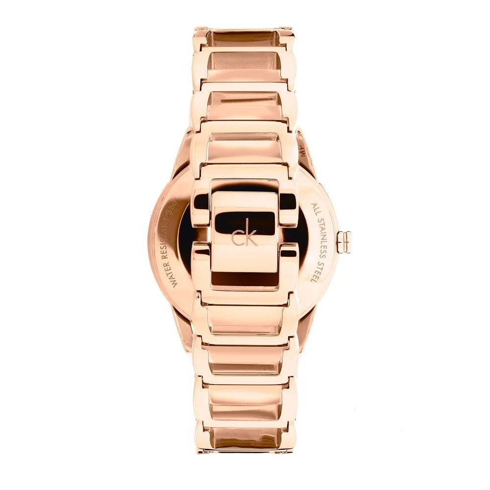  Shop Authentic Calvin Klein Stately White Dial Gold Steel Strap Watch for Women - K3G2362W - Luxxuri