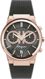  Shop Authentic Salvatore Ferragamo Sapphire Chrono Black Dial Black Rubber Strap Watch for Men - SFME00721 - Luxxuri