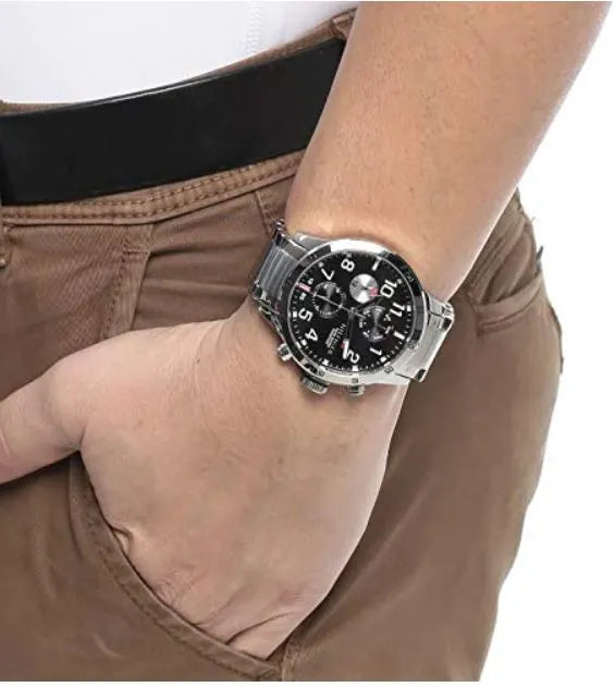  Shop Authentic Tommy Hilfiger Cool Sport Multifunction Black Dial Silver Steel Strap Watch for Men - 1791141 - Luxxuri