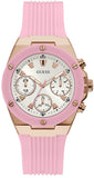  Shop Authentic Guess Athena White Dial Pink Rubber Strap Watch For Women - GW0030L4 - Luxxuri