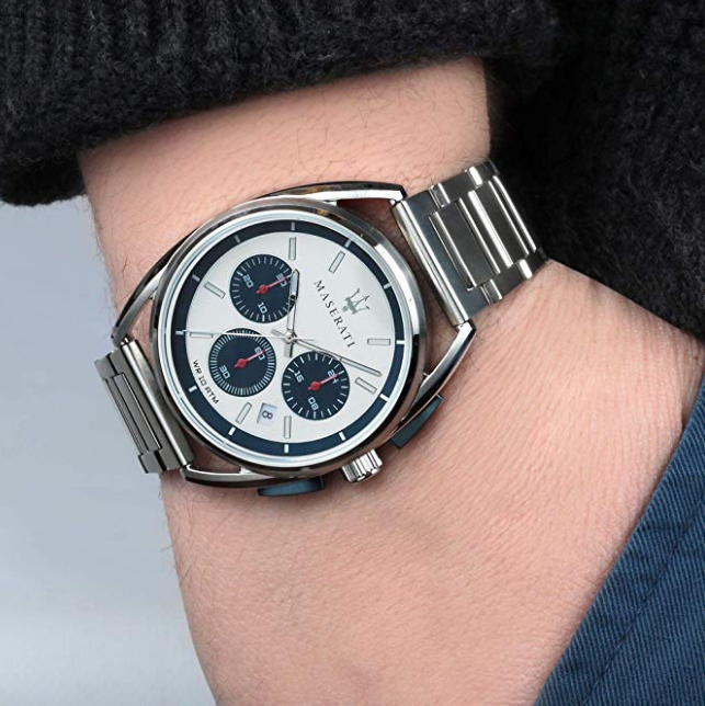  Shop Authentic Maserati Trimarano Chronograph Silver Dial Silver Stainless Steel Strap Watch For Men - R8873632001 - Luxxuri