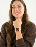  Shop Authentic Michael Kors Lexington Chronograph Red Dial Rose Gold Steel Strap Watch For Women - MK7275 - Luxxuri