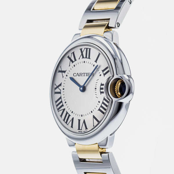  Shop Authentic Cartier Ballon Bleu Silver Dial Two Tone Steel Strap Watch for Unisex Watch - W69008Z3 - Luxxuri