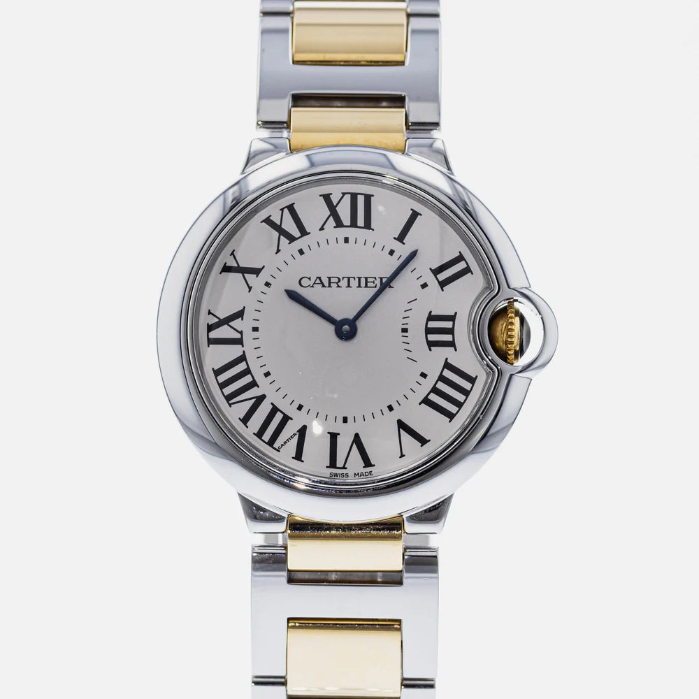  Shop Authentic Cartier Ballon Bleu Silver Dial Two Tone Steel Strap Watch for Unisex Watch - W69008Z3 - Luxxuri
