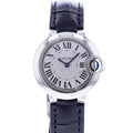  Shop Authentic Cartier Ballon Bleu Silver Dial Black Leather Strap Watch for Women - W69018Z4 - Luxxuri