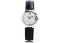 Shop Authentic Cartier Ballon Bleu de Cartier Diamonds Silver Dial Black Leather Strap Watch for Women - W4BB0008 - Luxxuri