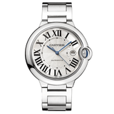  Shop Authentic Cartier Ballon Bleu De Cartier Silver Dial Silver Steel Strap Watch for Men - WSBB0049 - Luxxuri