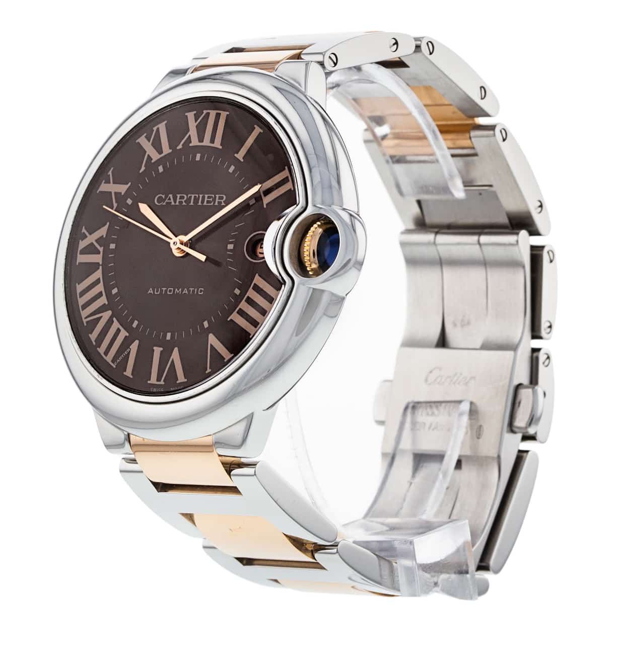  Shop Authentic Cartier Ballon Bleu de Cartier Brown Dial Two Tone Steel Strap Watch for Men - W6920032 - Luxxuri