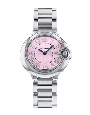  Shop Authentic Cartier Ballon Bleu de Cartier Pink Dial Silver Steel Strap Watch for Women - W6920038 - Luxxuri