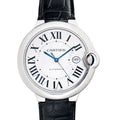  Shop Authentic Cartier Ballon Bleu de Cartier Silver Dial Black Leather Strap Watch for Men - WSBB0026 - Luxxuri