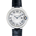  Shop Authentic Cartier Ballon Bleu De Cartier Silver Dial Black Leather Strap Watch for Women - WSBB0034 - Luxxuri