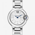  Shop Authentic Cartier Ballon Bleu de Cartier Diamonds Silver Dial Silver Steel Strap Watch for Women - WE902073 - Luxxuri